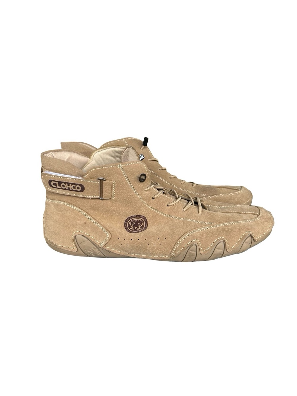 Clohoo Men's Tan High-Top Sneakers